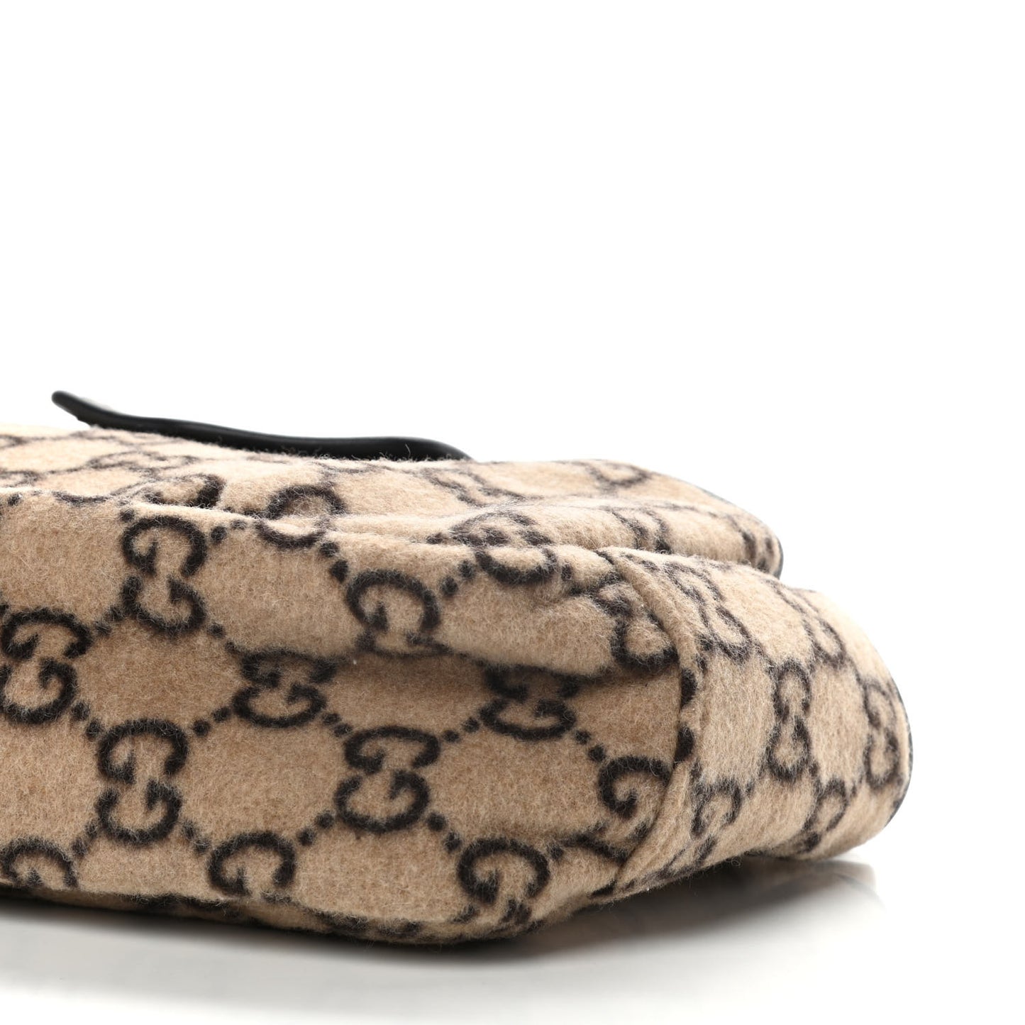 Covered Wool GG Monogram Childrens Tote Beige Ebony