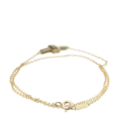 Tiffany 18K Yellow Gold T Double Chain Bracelet 3 of 5