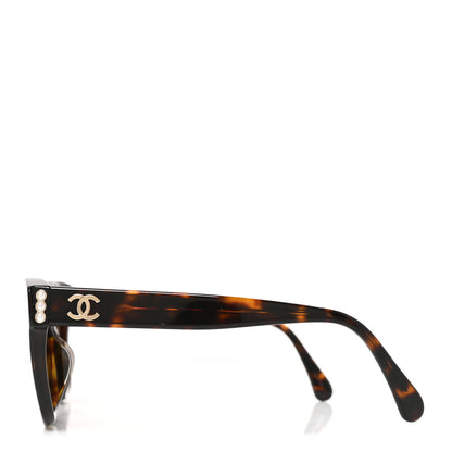 Chanel Acetate Polarized Pearl CC Square Sunglasses 5482-H-A Dark Tortoise 3 of 7