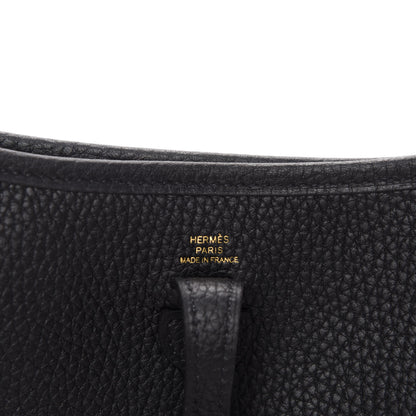 Hermes Taurillon Clemence Evelyne TPM Black 8 of 10