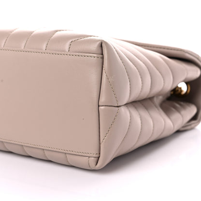 Saint Laurent Calfskin Y Quilted Monogram Medium Loulou Chain Satchel Light Natural 10 of 13