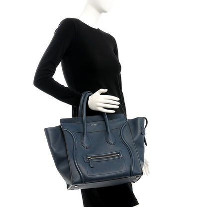 Celine Drummed Calfskin Mini Luggage Orage 2 of 8