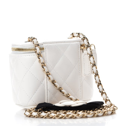 Chanel Lambskin Quilted My Chanel Lady Vanity Case With Chain White 3 of 11