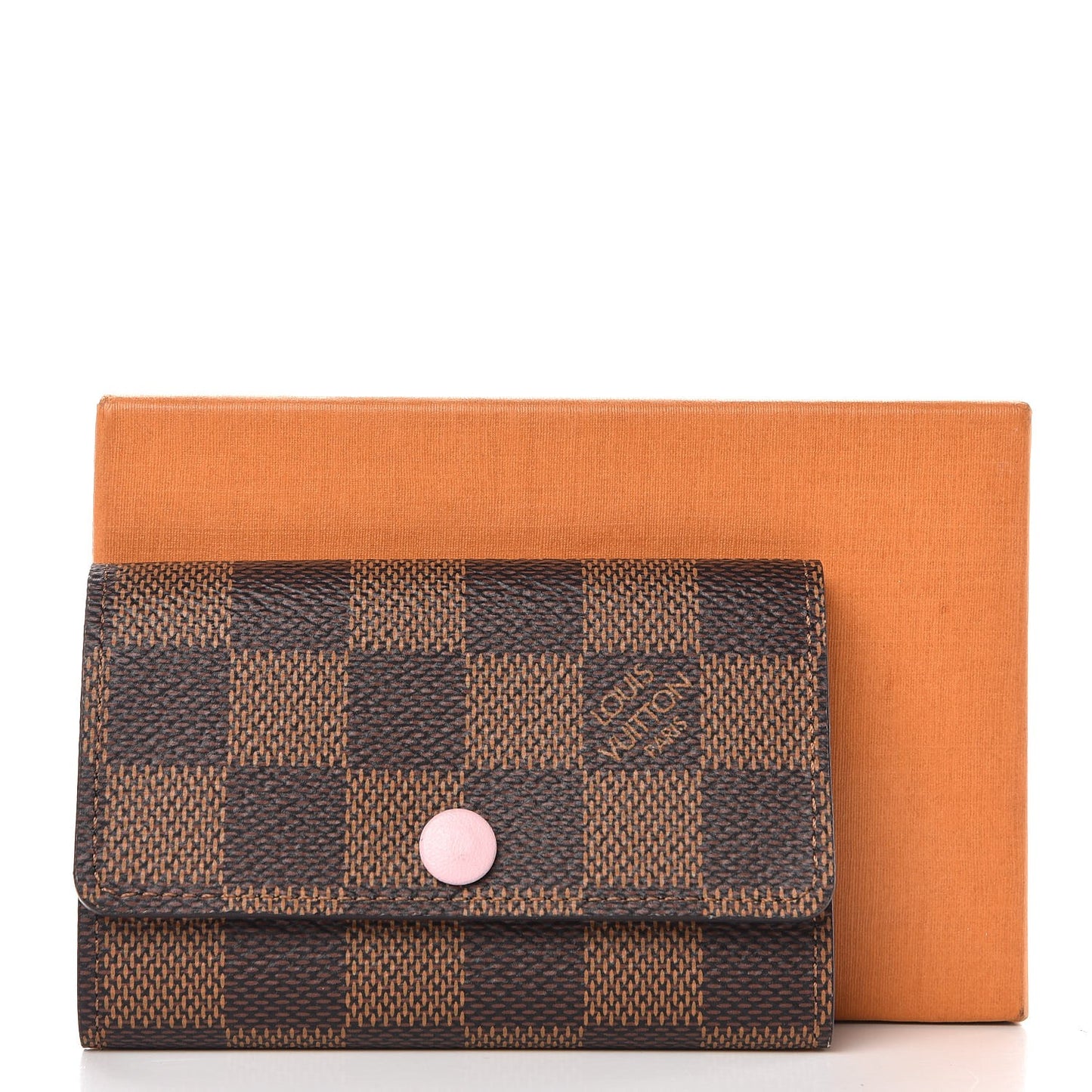 Damier Ebene Multicles 6 Key Holder Rose Ballerine
