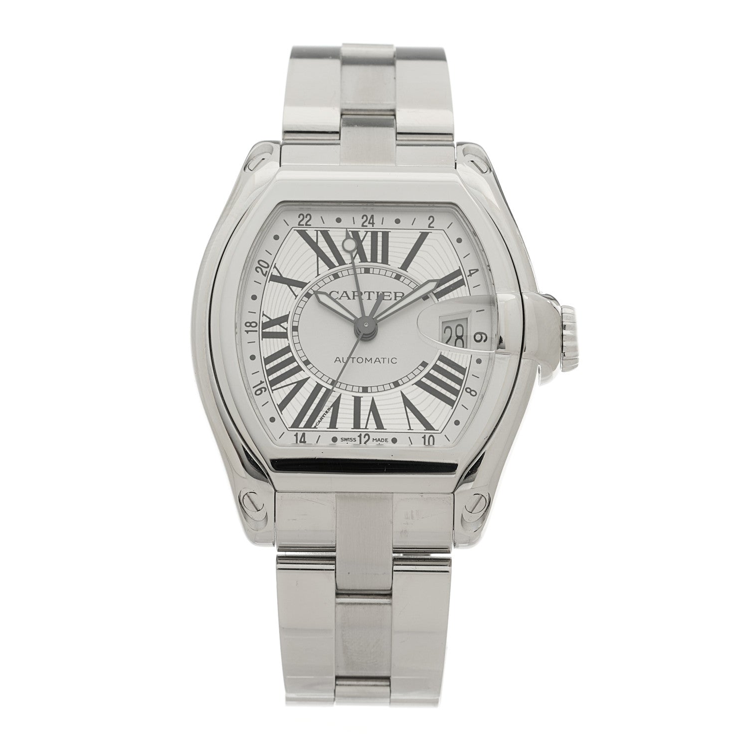 Cartier Stainless Steel 42mm Roadster GMT Automatic Watch 1 of 4