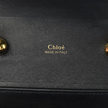 Chloe Calfskin Crocodile Embossed Small Aby Lock Full Blue 6 of 12