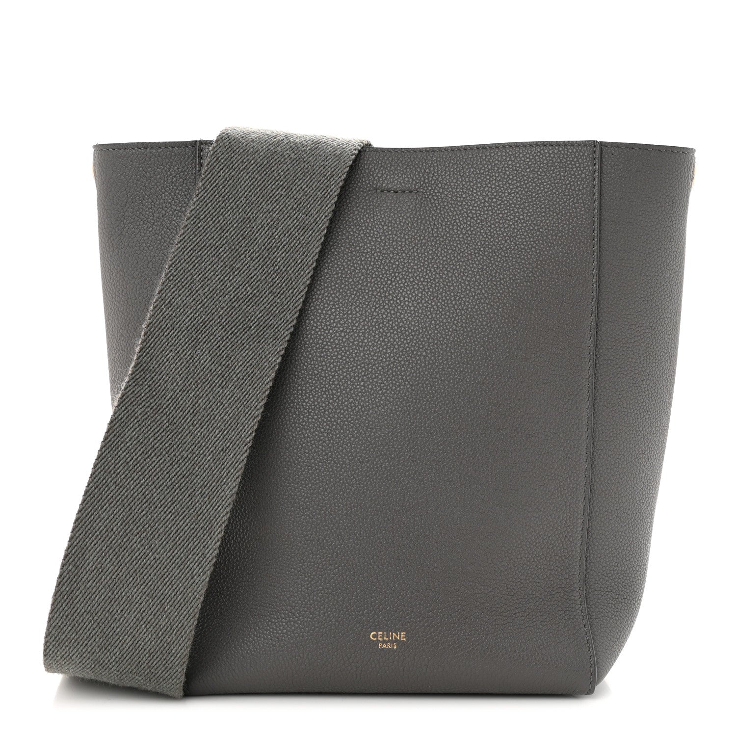 Celine Soft Grained Calfskin Small Sangle Bucket Bag Kohl 1 of 12
