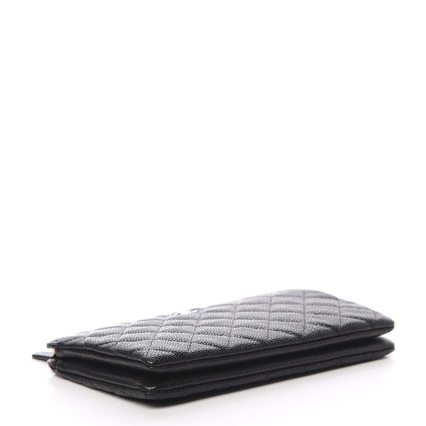 Caviar Quilted Small Zipped Pouch Black