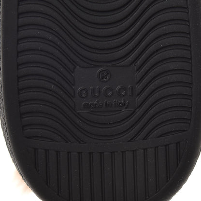 Gucci Calfskin Wool Web Bee Embroidered Mens Ace High Top Sneakers 9 Black 7 of 9