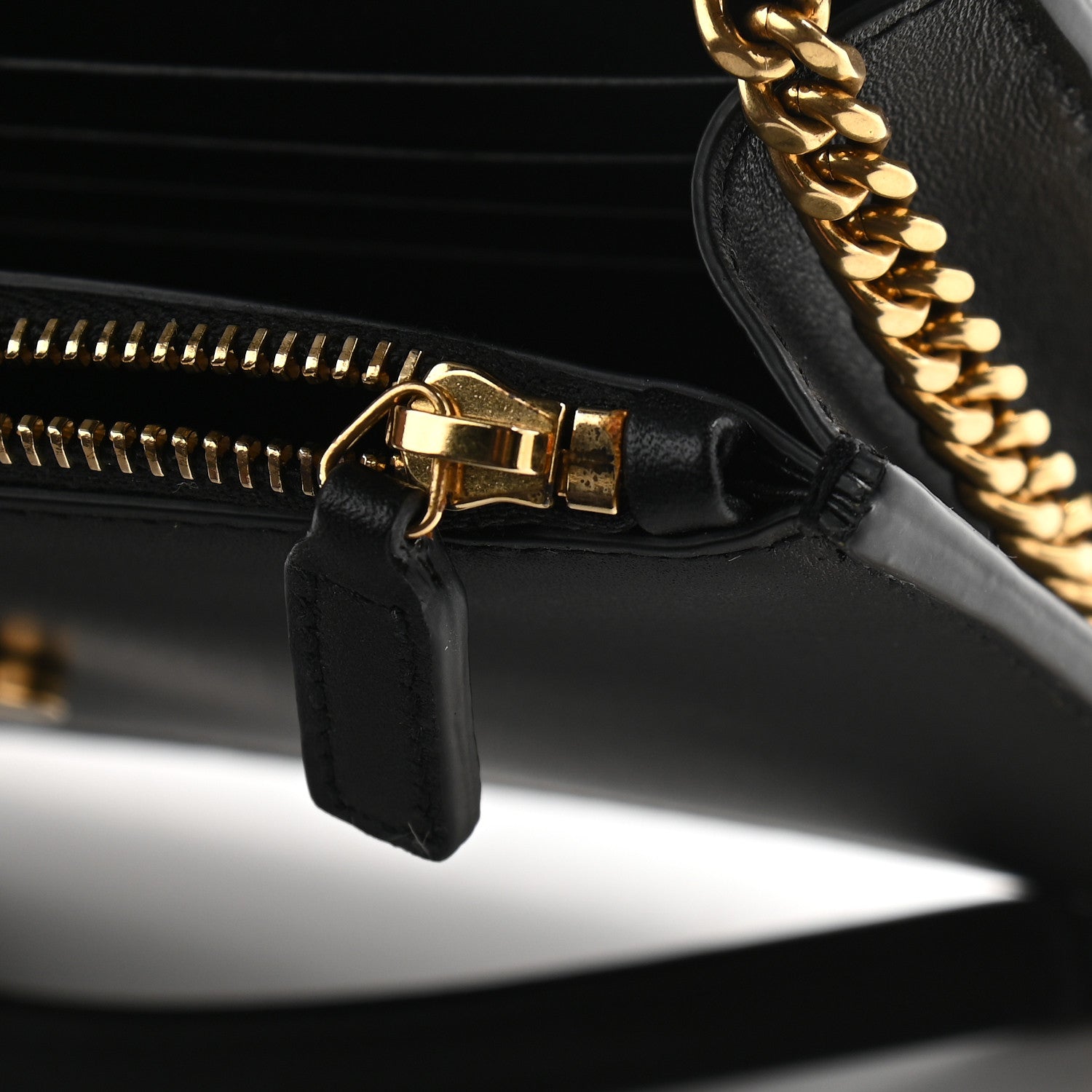 Saint Laurent Smooth Calfskin Classic Monogram Kate Tassel Chain Wallet Black 9 of 9