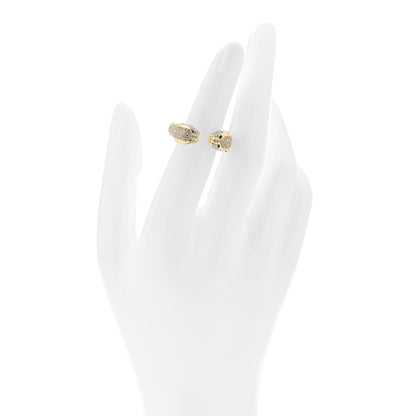 Anita Ko 18K Yellow Gold Diamond Tsavorite Double Headed Panther Ring 53 6.5 2 of 5