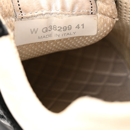 Chanel Mesh Suede Grained Calfskin Womens CC Sneakers 41 Black White 8 of 14