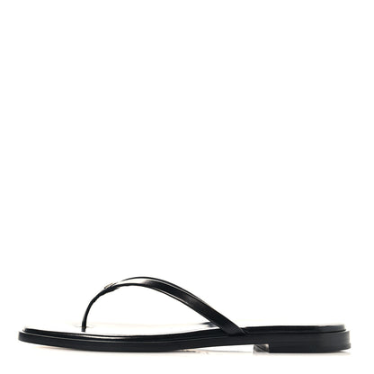 Chanel Goatskin CC Times Square Thong Sandals 39 Black 1 of 20