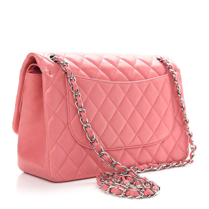 Chanel Lambskin Quilted Jumbo Double Flap Pink 3 of 10