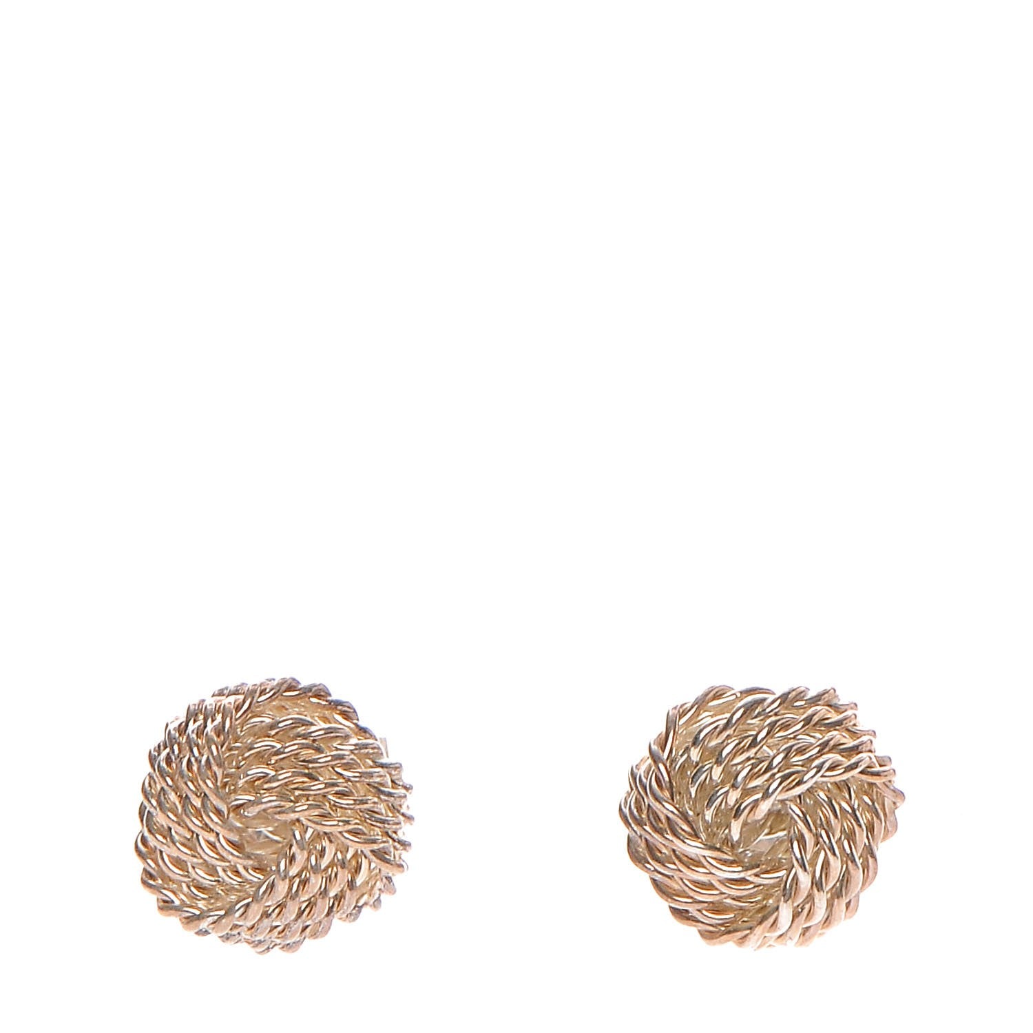 Tiffany Sterling Silver Twist Knot Earrings 1 of 6
