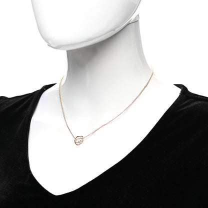 Hermes 18K Rose Gold Diamond TPM Vertige Coeur Necklace ST 2 of 6