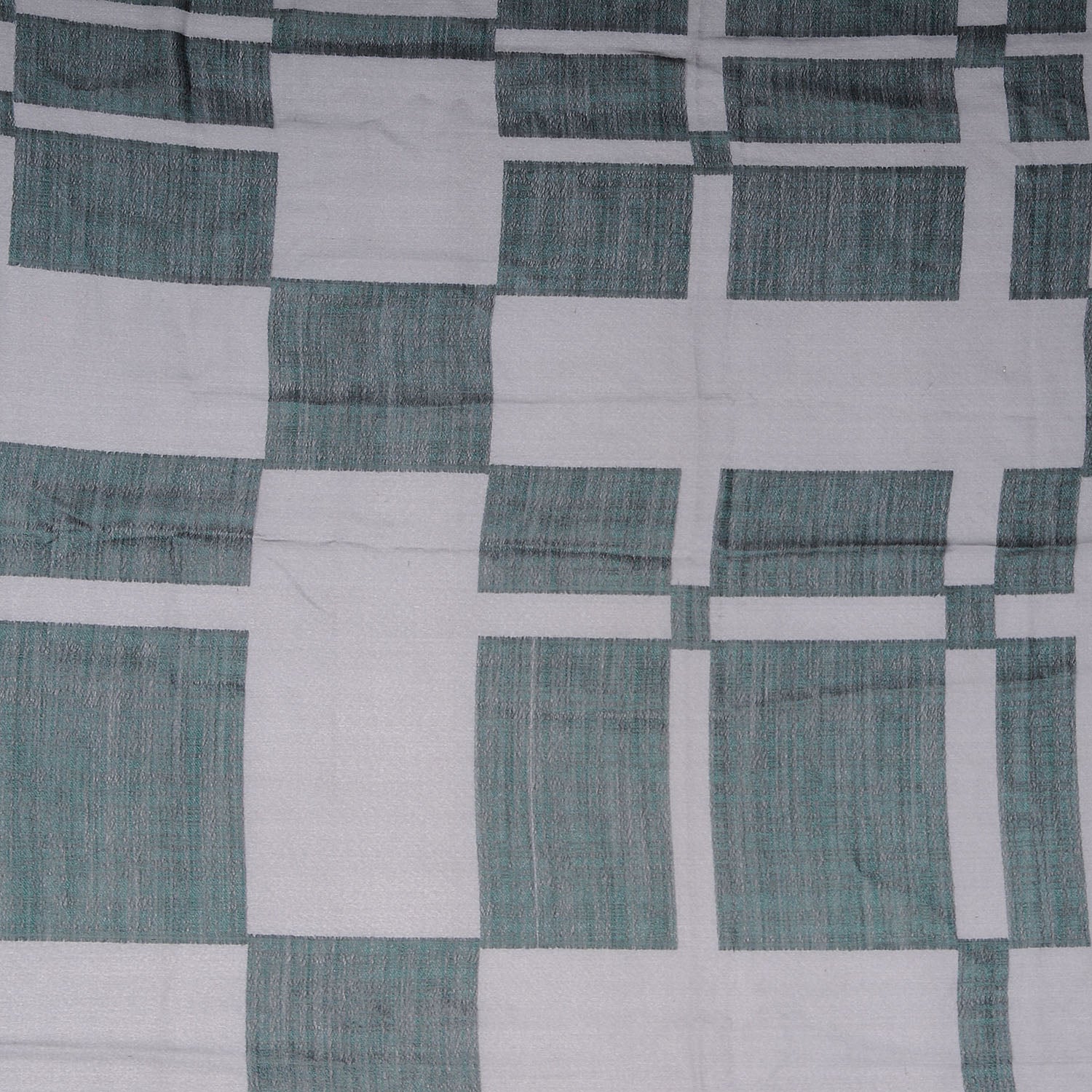 Chanel Wool Silk Tweed CC Logo Scarf Green Black 3 of 5