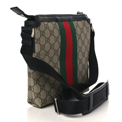 Gucci GG Supreme Monogram Web Messenger Bag Black 2 of 8