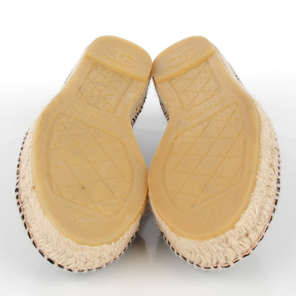 Chanel Satin CC Espadrilles 42 Black 5 of 9