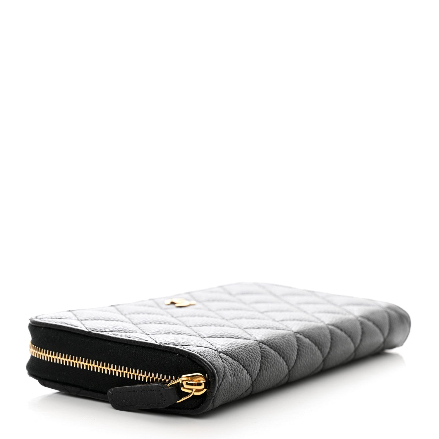 Chanel Caviar Quilted Large Gusset Zip Around Wallet Black 4 of 9
