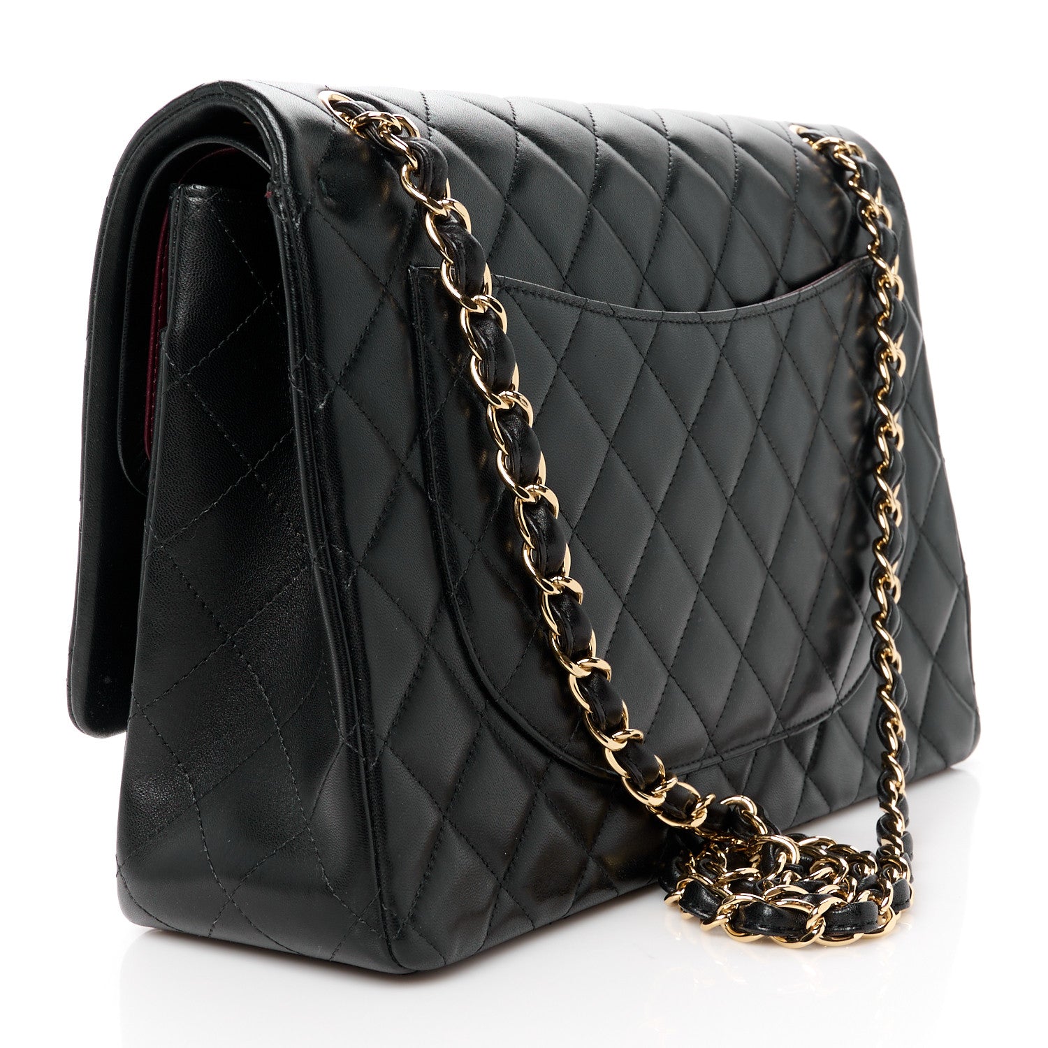 Chanel Lambskin Quilted Jumbo Double Flap Black 3 of 11