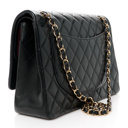 Chanel Lambskin Quilted Jumbo Double Flap Black 3 of 11