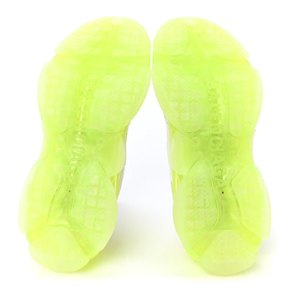 Balenciaga Fabric Mesh Clear Sole Fluo Womens Triple S Sneakers 38 White Fluo Yellow 6 of 8