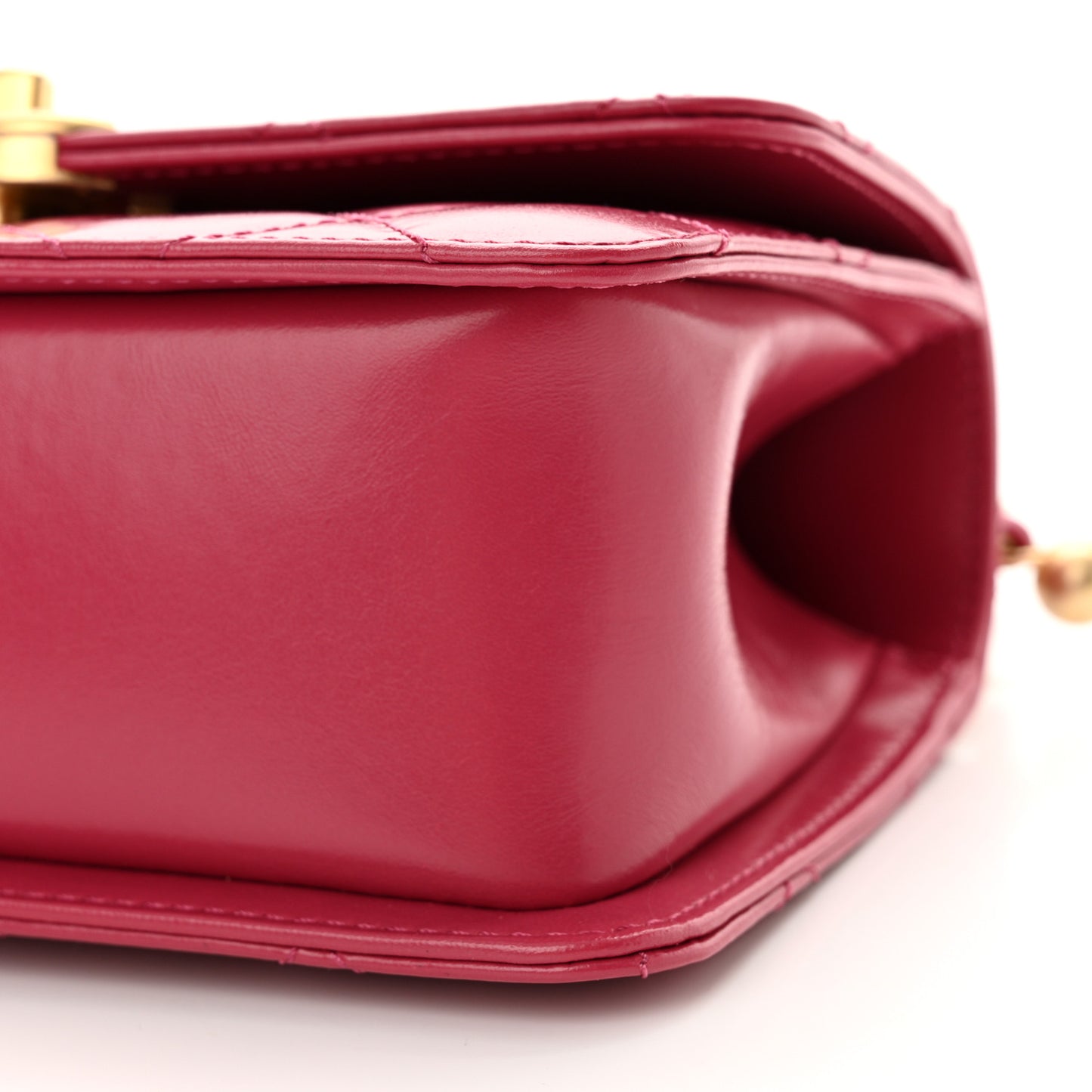 Calfskin Quilted Mini Perfect Fit Flap Dark Pink