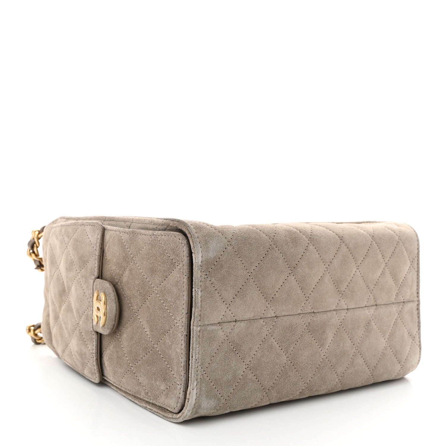 Chanel Suede Quilted Small Chanel 25 Handbag Dark Grey 4 of 11