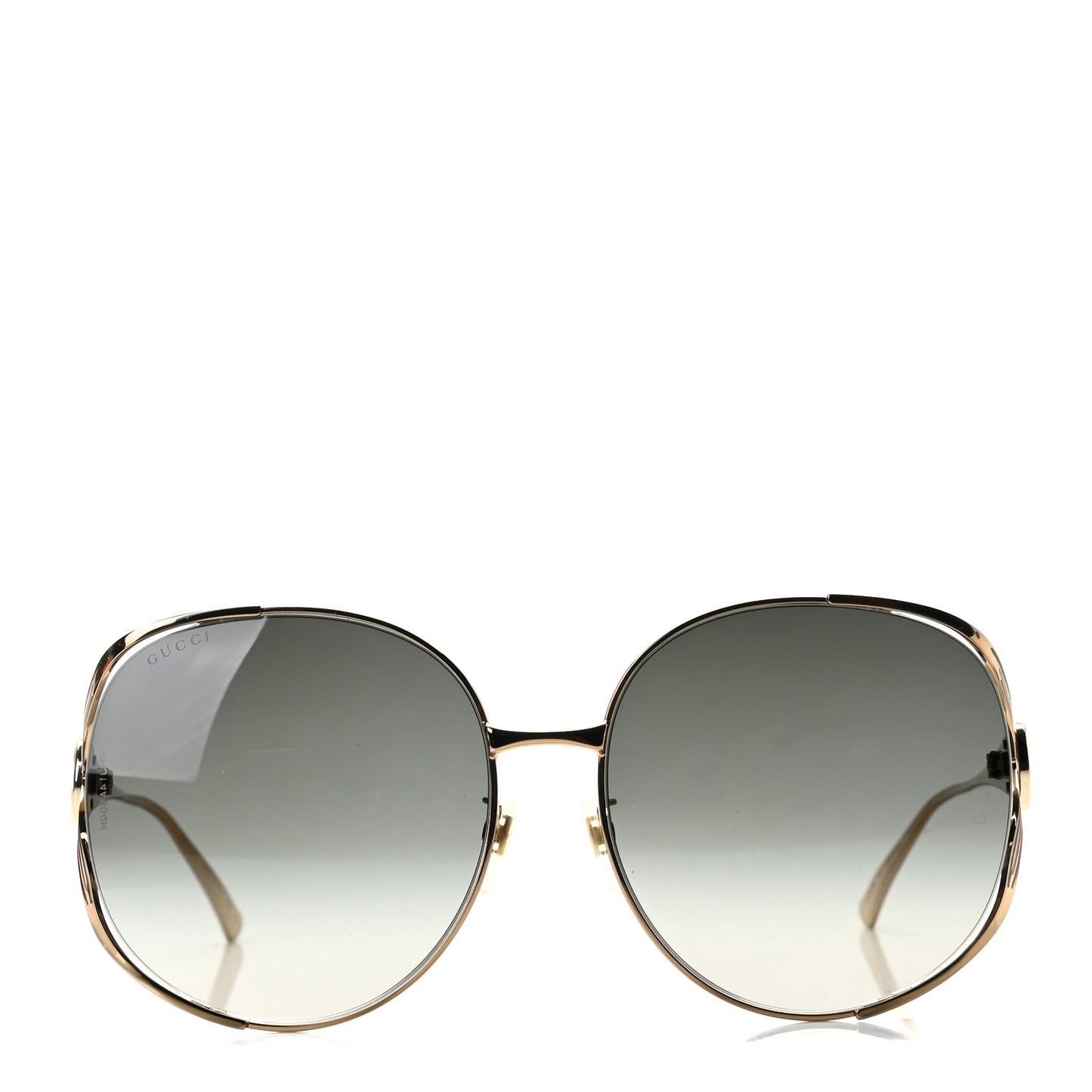 Metal Oversized Round Frame GG0225S Sunglasses Gold