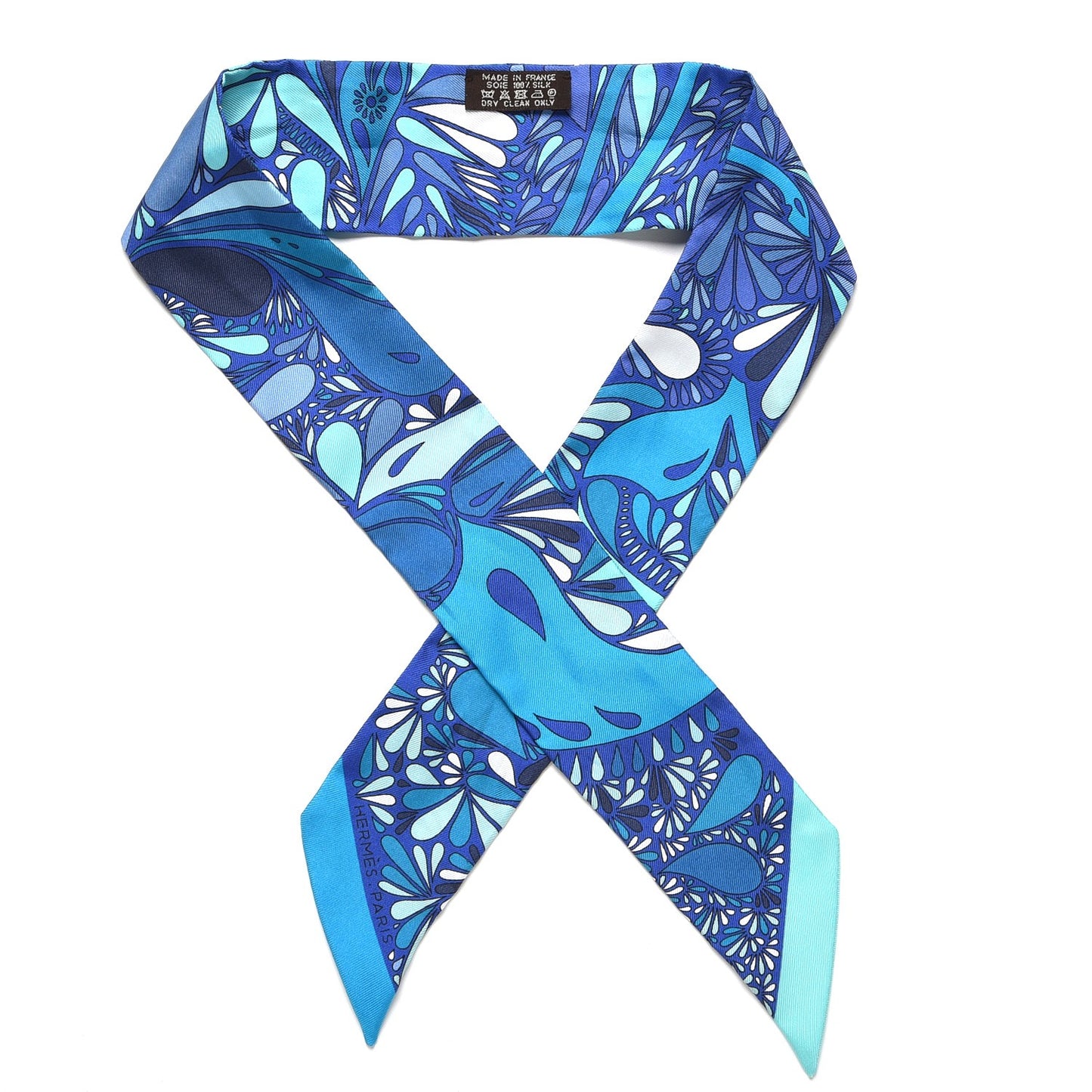 Silk Millefleurs du Mexique Twilly Canard Marine