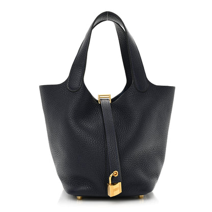 Hermes Taurillon Clemence Picotin Lock 18 PM Bleu Nuit 1 of 10