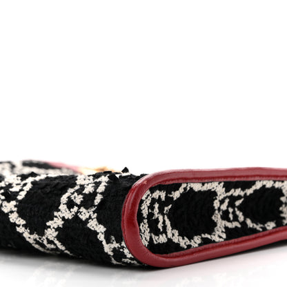 Gucci Tweed GG Monogram Large Rajah Chain Tote Romantic Cherry Black White 11 of 14