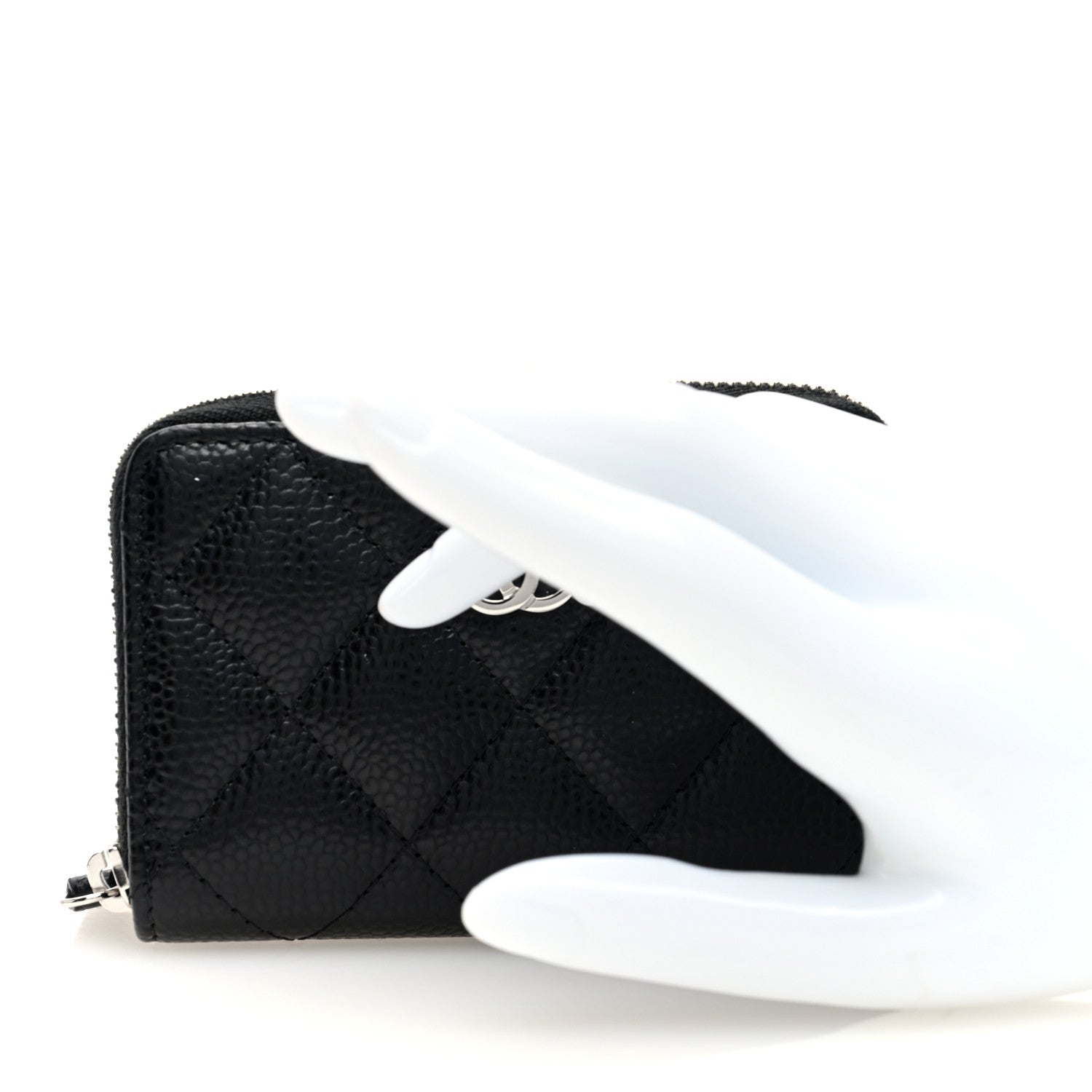 Chanel Caviar Quilted Classic Zipped Coin Purse Black 2 of 8