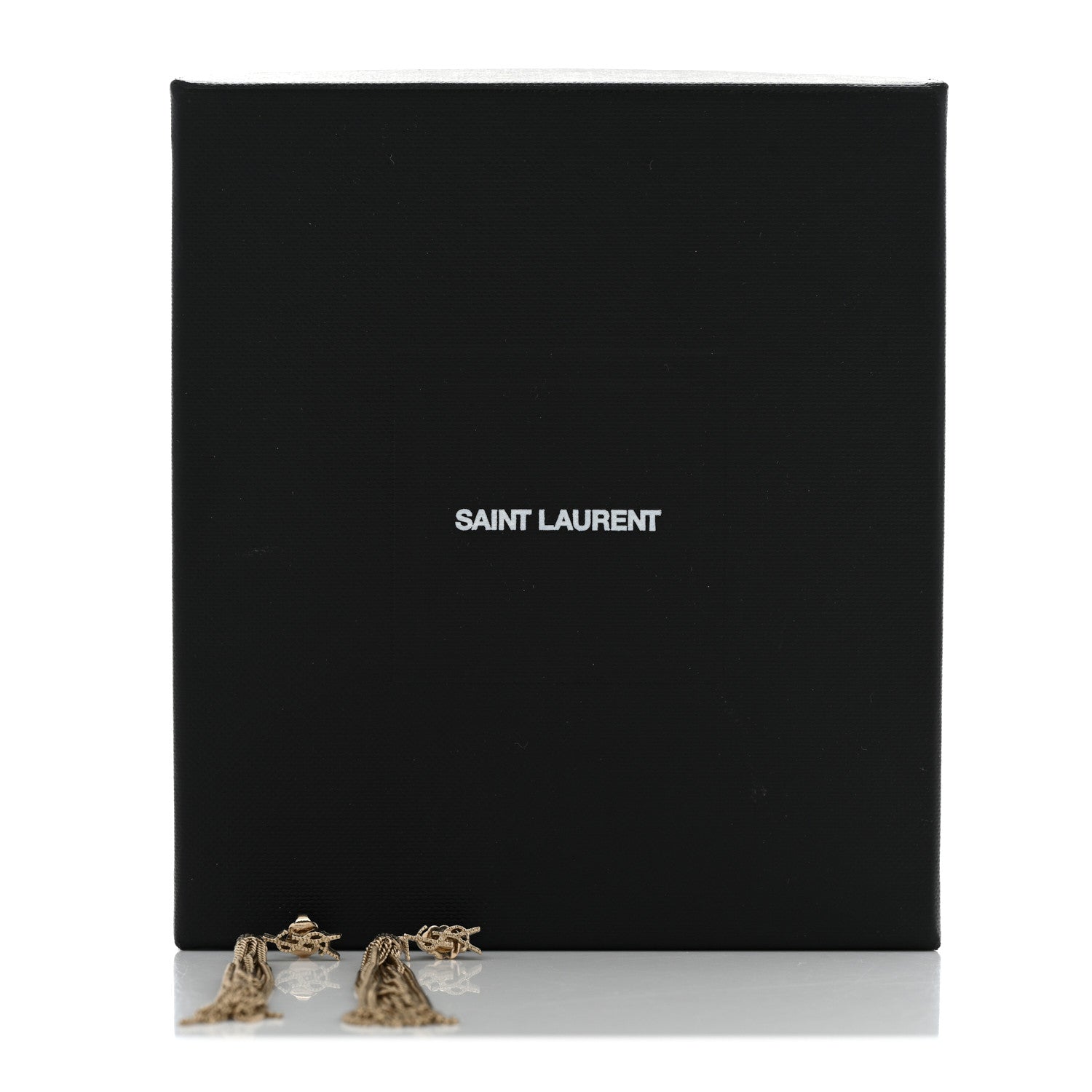 Saint Laurent Metal Monogram Loulou Tassel Earrings Gold 5 of 5