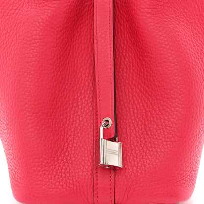 Hermes Taurillon Clemence Picotin Lock 18 PM Rose Extreme 8 of 11