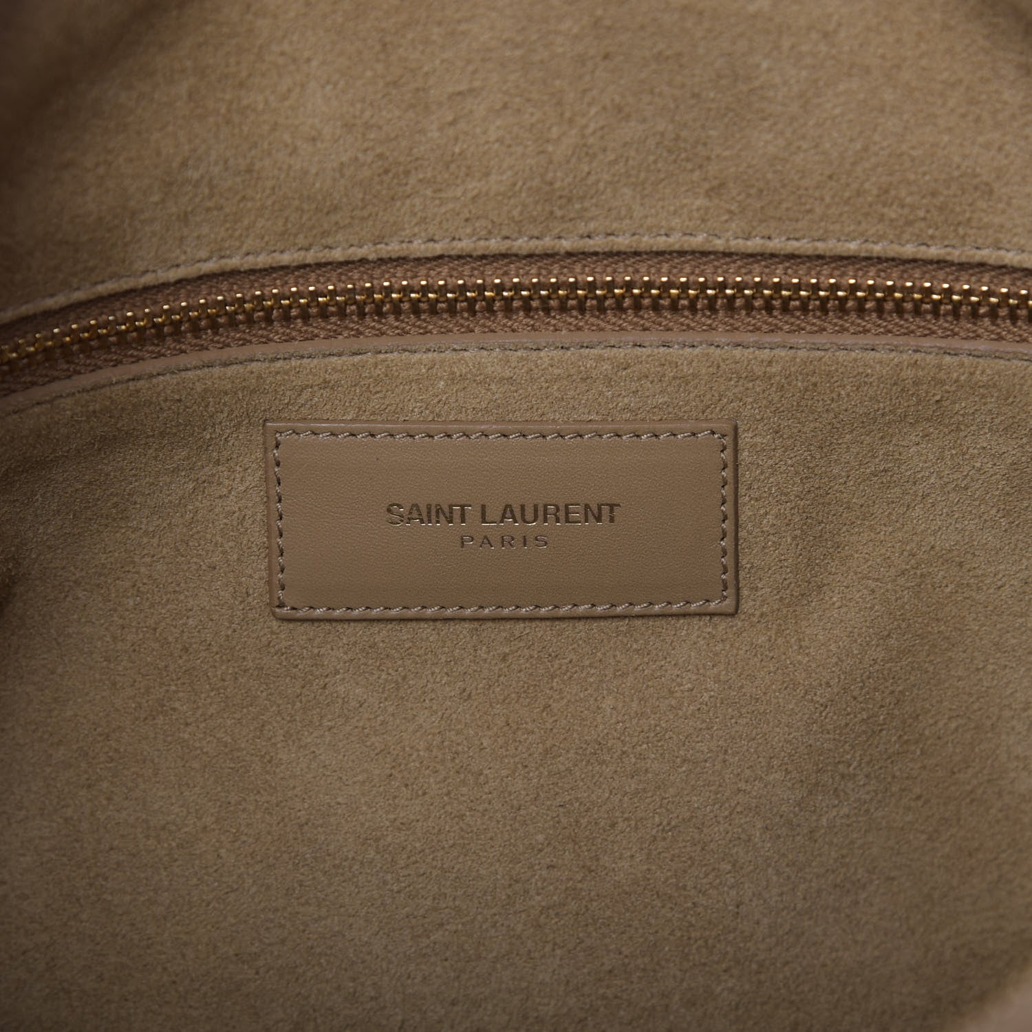 Saint Laurent Smooth Calfskin Bi-Color Duffle 6 Beige Black 9 of 10