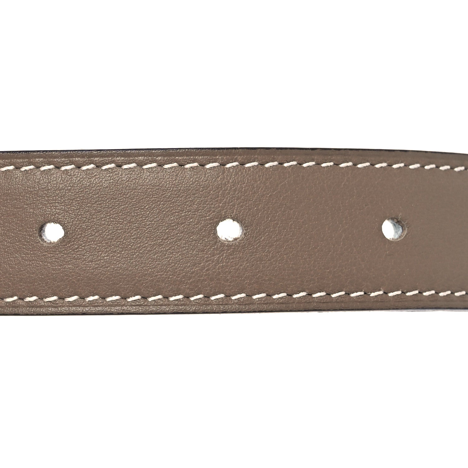 Hermes Swift Epsom 32mm H Belt 95 38 Etoupe White 3 of 8
