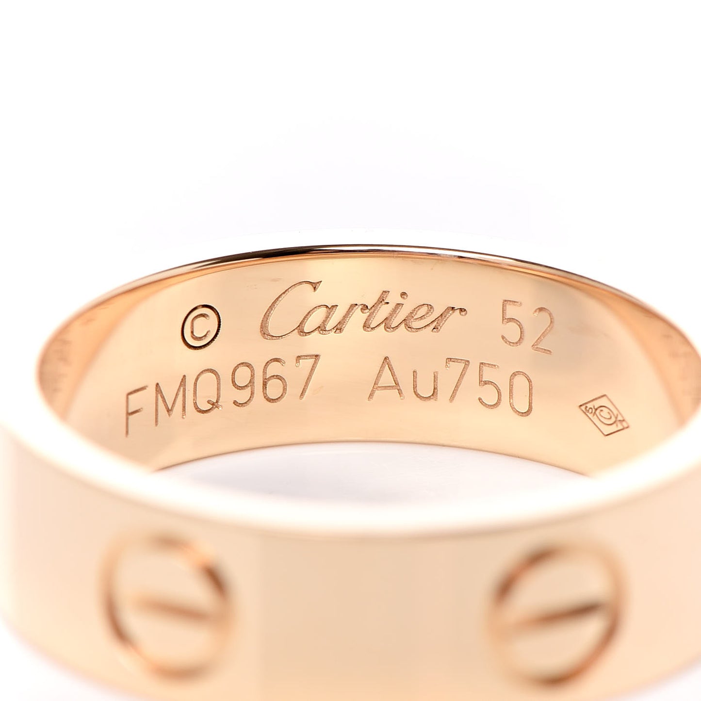 18K Yellow Gold 5.5mm LOVE Ring 52 6