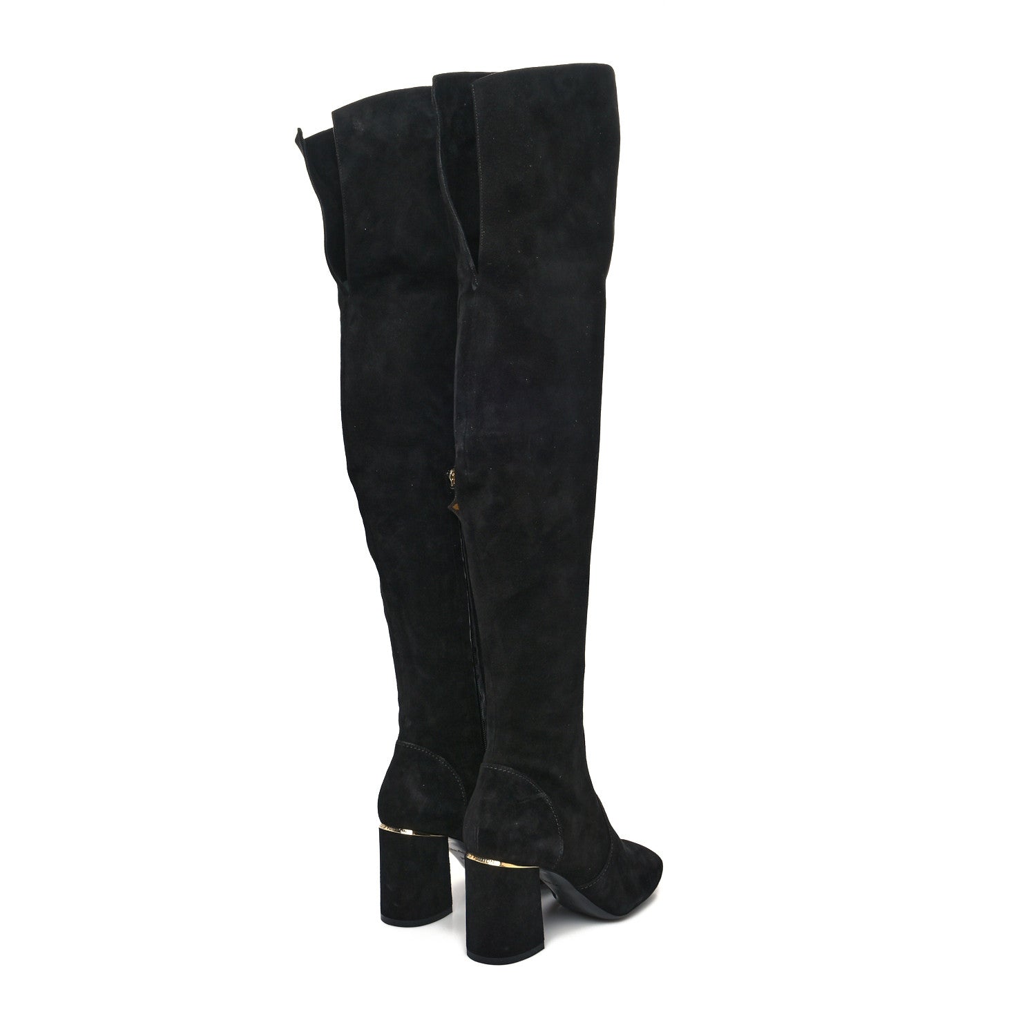Louis Vuitton Suede Skyline Thigh High Boots 38 Black 4 of 6