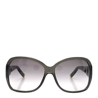 Louis Vuitton Acetate Obsession Round Sunglasses Z1855W Black Glitter 2 of 7