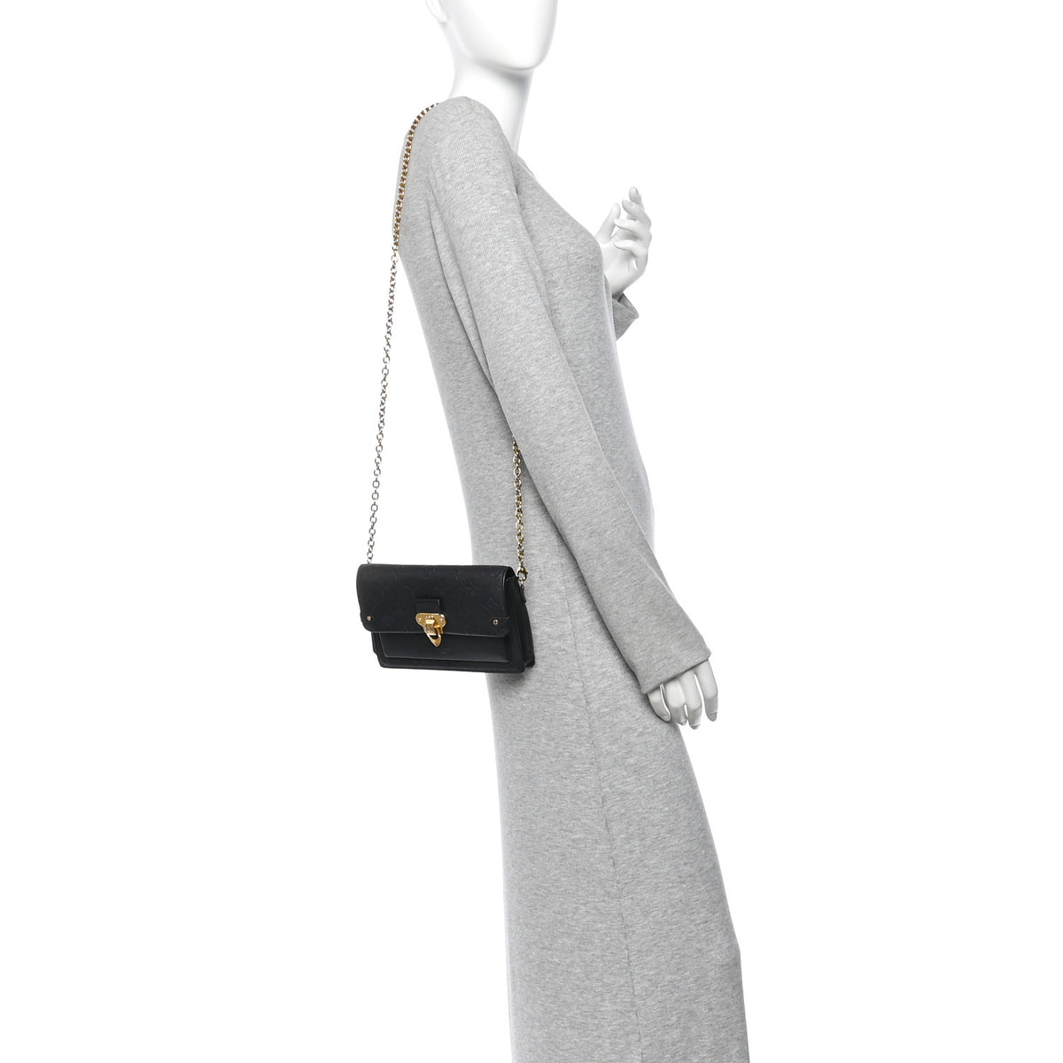Louis Vuitton Empreinte Vavin Chain Wallet Black 2 of 9