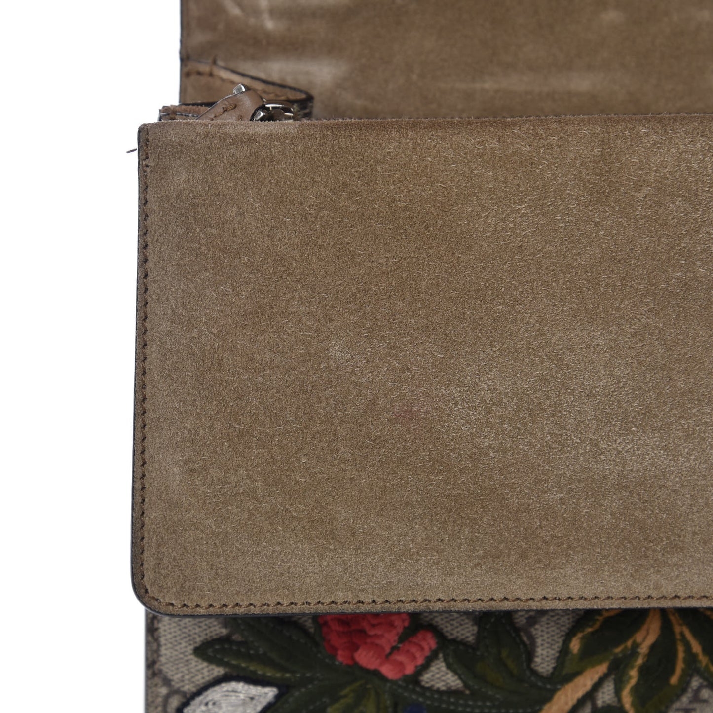 GG Supreme Monogram Embroidered Medium Dionysus Shoulder Bag Taupe