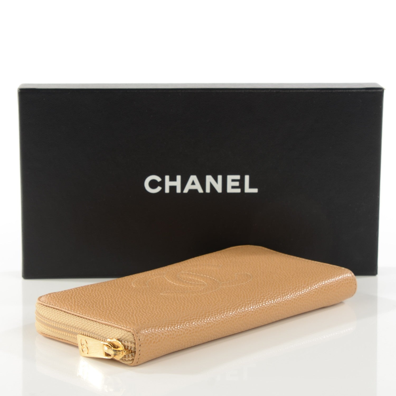 Chanel Caviar Large Timeless CC Zip Around Wallet Beige 4 of 8