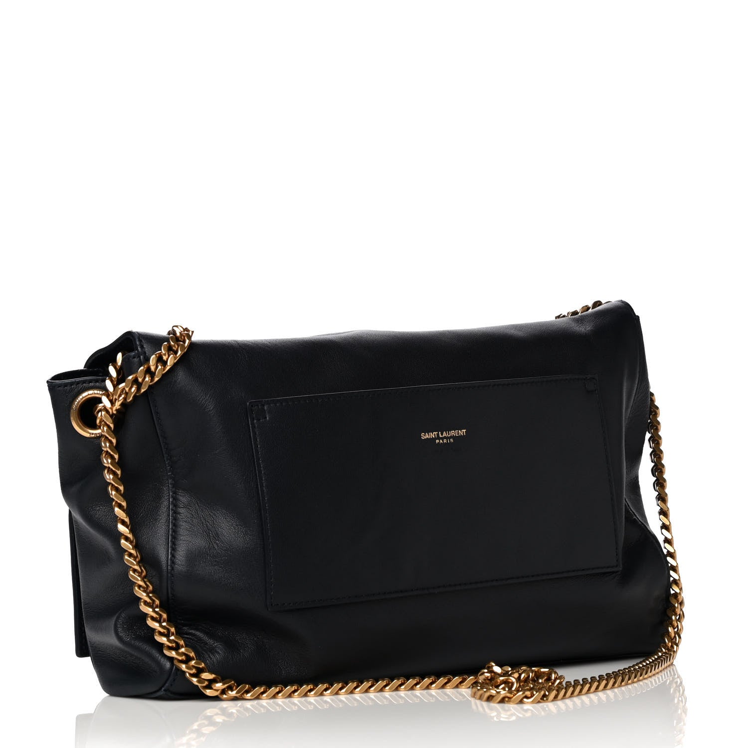 Saint Laurent Smooth Calfskin Suede Medium Reversible Monogram Kate Satchel Navy 6 of 18