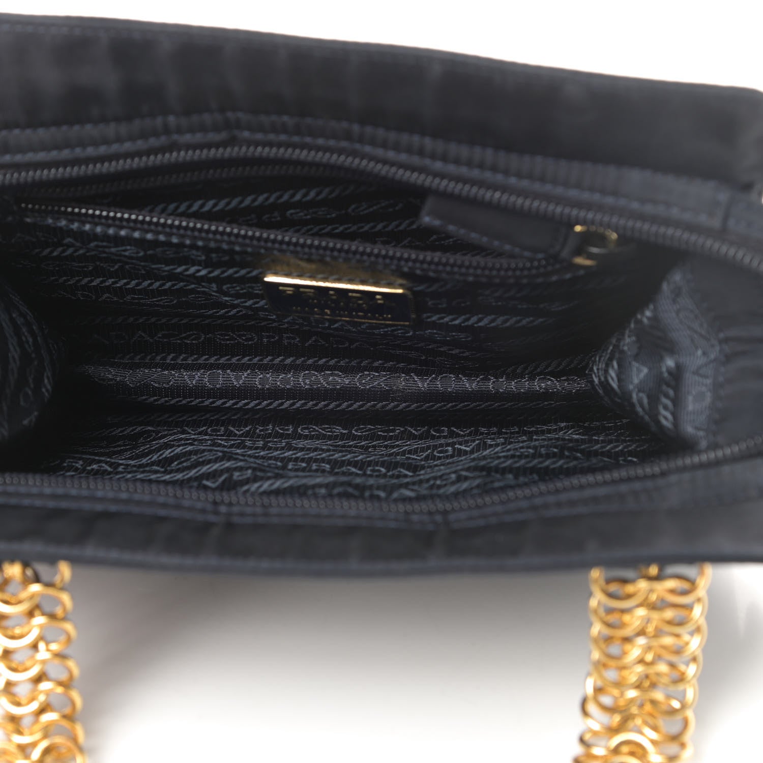 Prada Tessuto Nylon Chain Bag Black 5 of 11