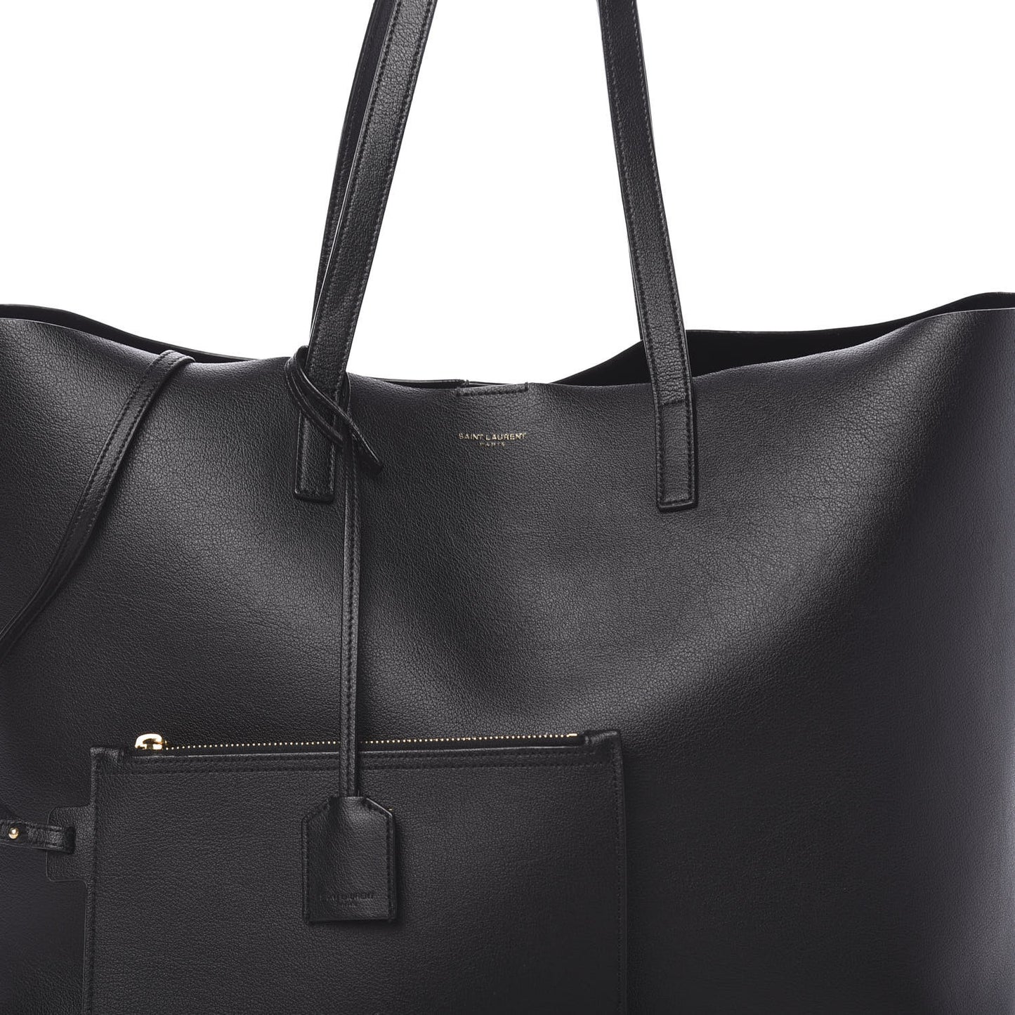 Calfskin Large Shopping Tote Black