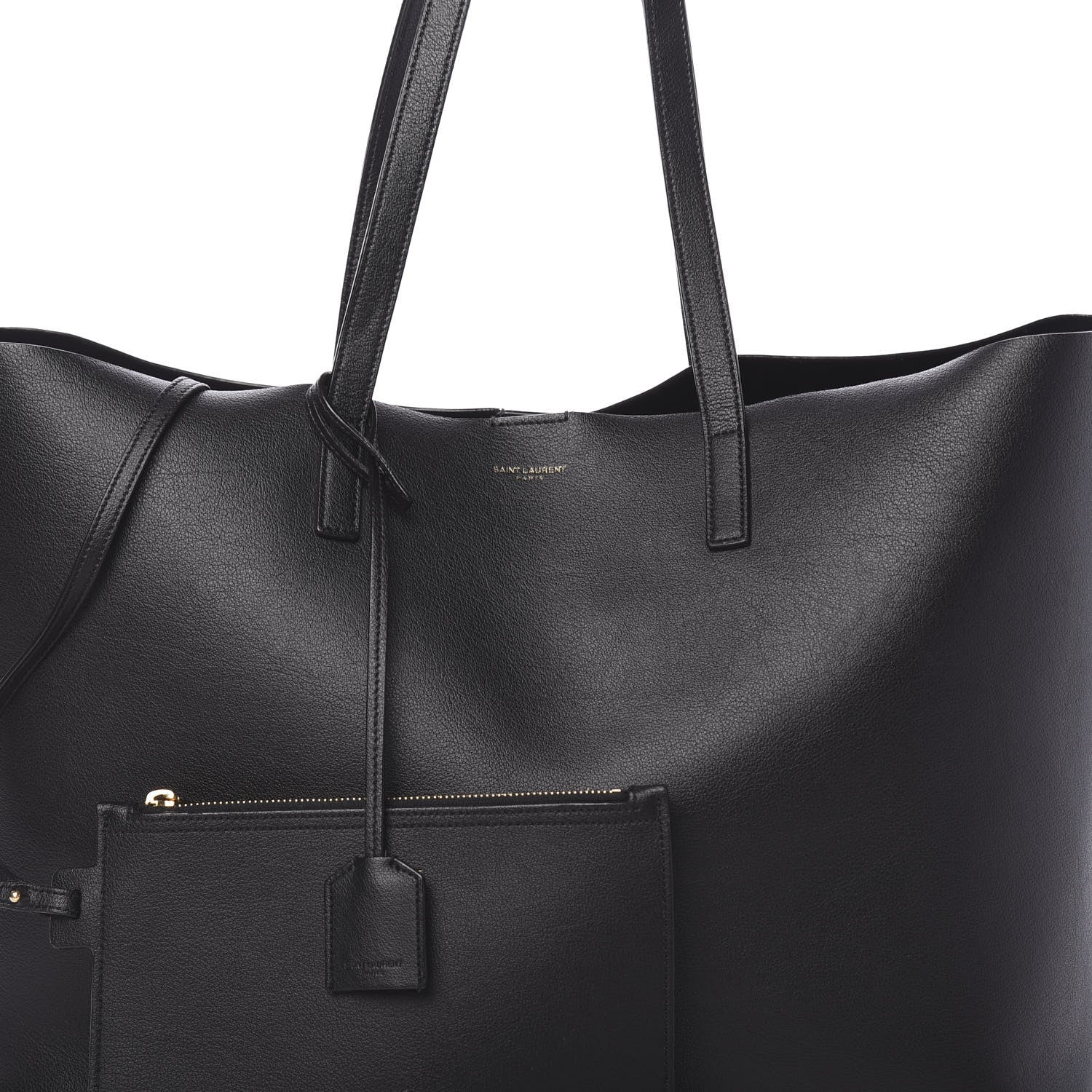 Saint Laurent Calfskin Large Shopping Tote Black 8 of 13