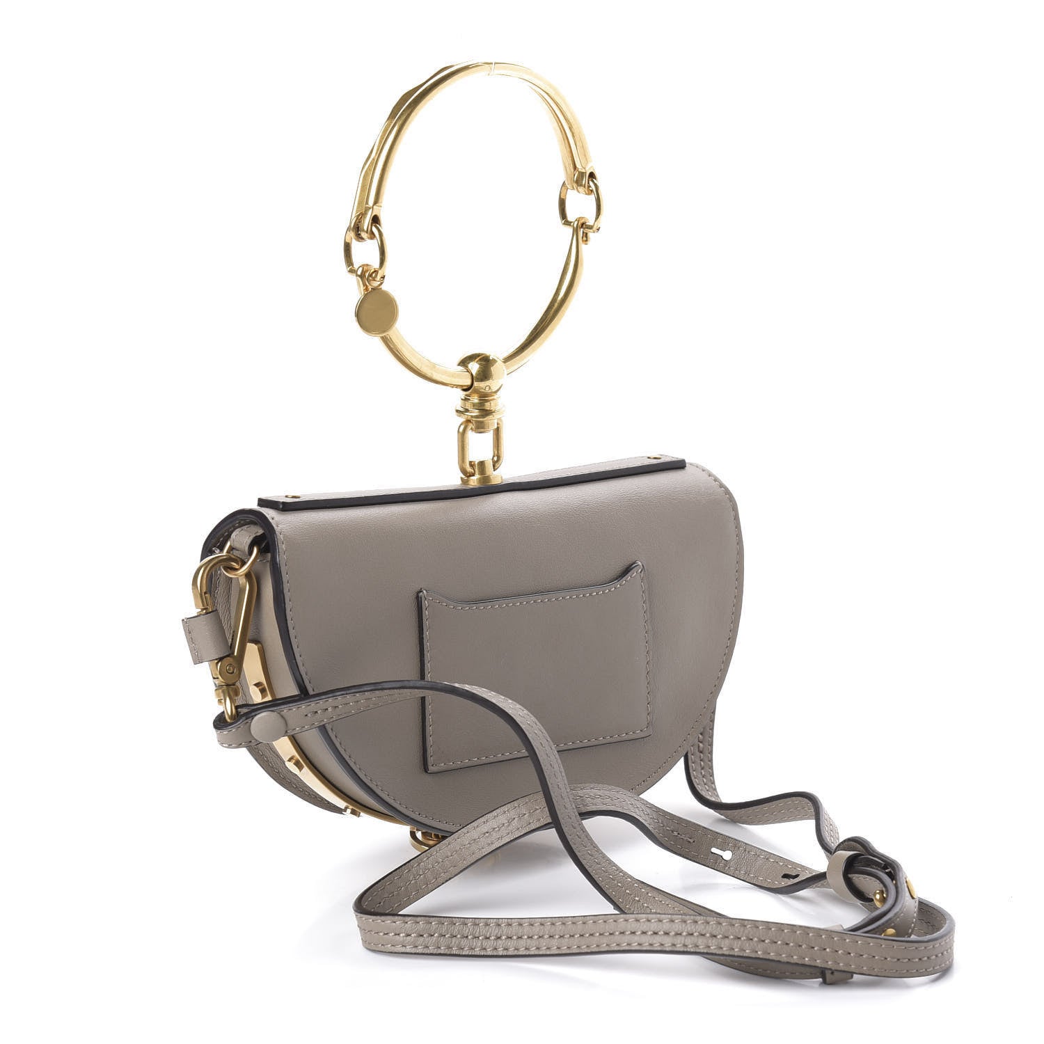 Chloe Calfskin Small Nile Bracelet Minaudiere Bag Motty Grey 3 of 10