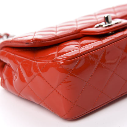 Chanel Patent Calfskin Quilted Mini Rectangular Flap Red 6 of 10